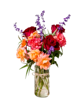 Caja con 9 rosas Multicolor Arcoiris 