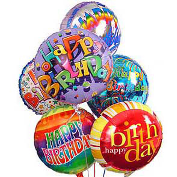 6 Globos de Feliz Cumpleaños