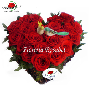 Corazon de Rosas Rojas Lima Cod.04