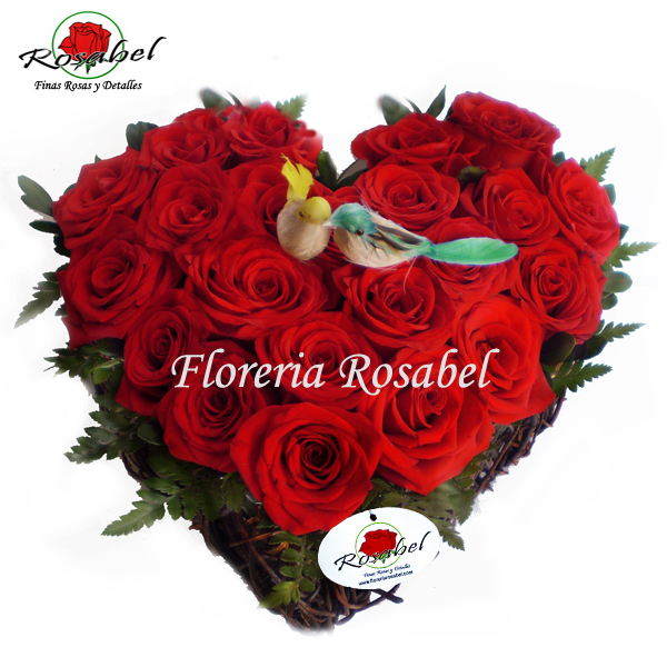 Corazon de Rosas Rojas Lima Cod.04