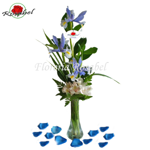 Florero con tres Iris Cdo 05