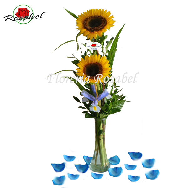 Florero de dos Girasoles Cdo 03